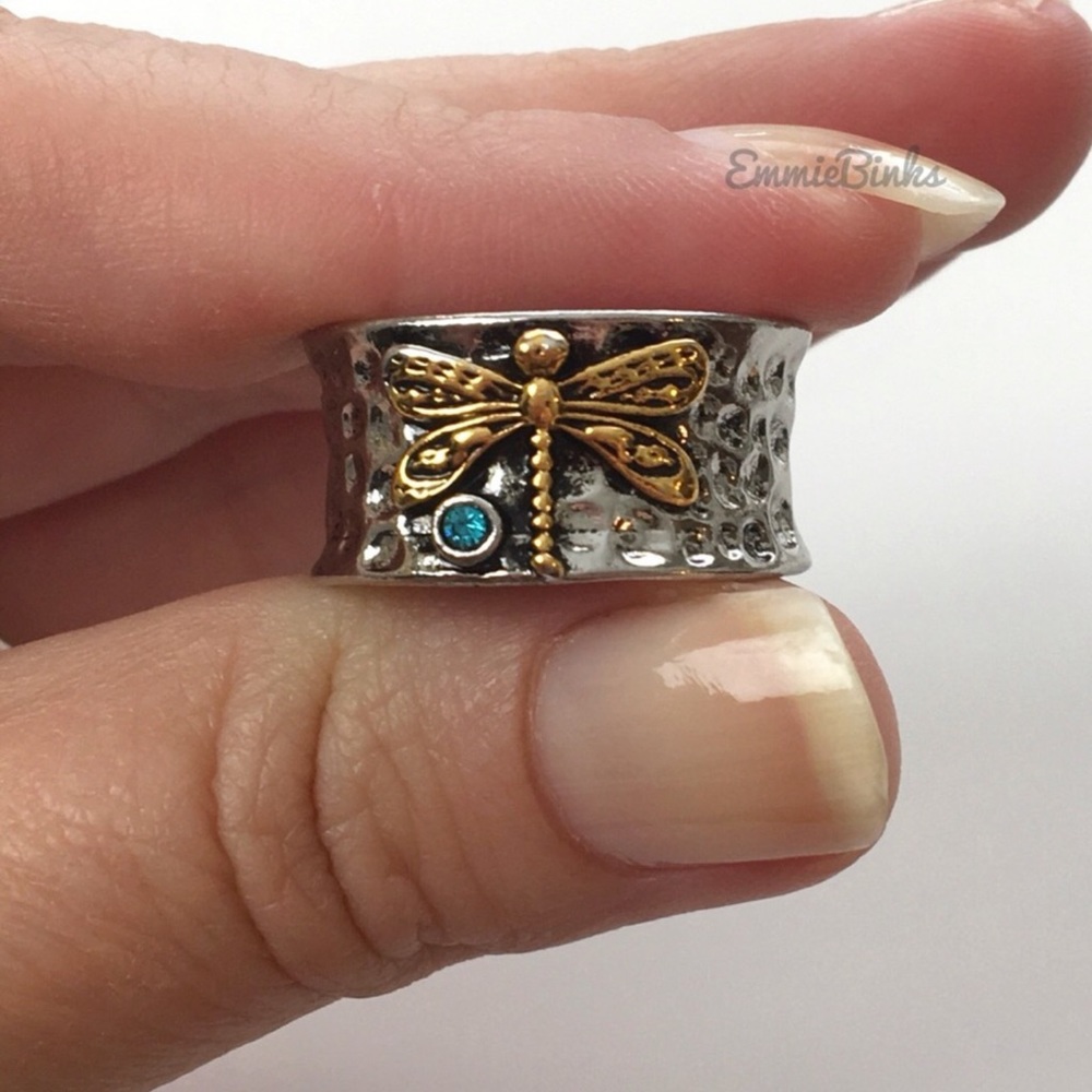 RESTOCKED New FP Textured Dragonfly Band Statement Ring - Picture 3 of 13